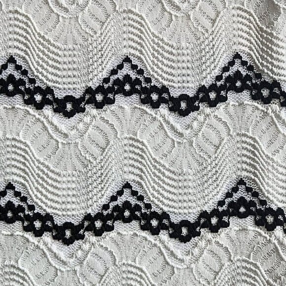 NWT GRAYSE St. John Chevron OffShoulder Wedding MOB MiniDress W1420301 Sz L $550 - Picture 3 of 10